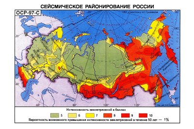 Сейсмическое районирование российской территории