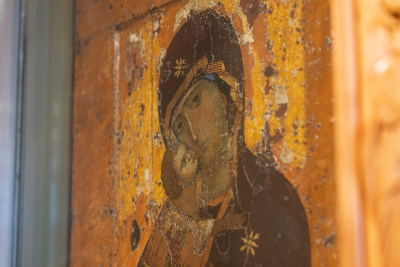 Владимирская икона Божией Матери. XII в. Фото Михаила Еремина