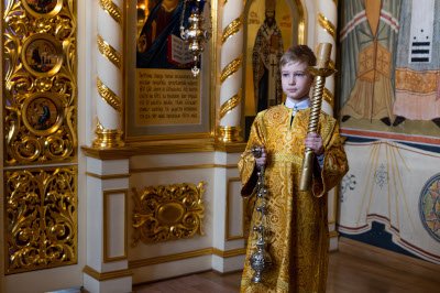 Божественная Литургия в Новоспасском монастыре