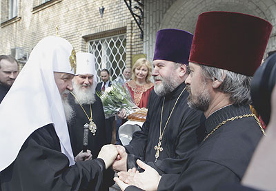 Святейший Патриарх посетил Издательский Совет Русской Православной Церкви и Издательство Московской Патриархии