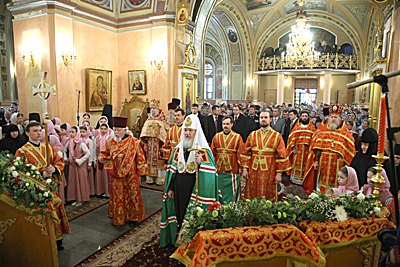 Служение Патриарха Кирилла 28 апреля – 8 мая 2009