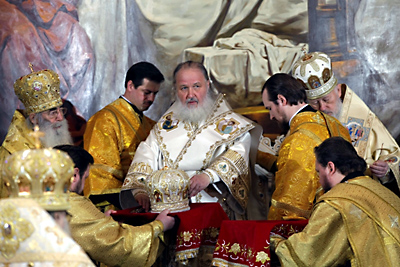 Интронизация Святейшего Патриарха Кирилла. 1 февраля 2009 года.