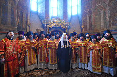 Святейший Патриарх Кирилл в Троице-Сергиевой Лавре