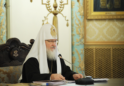 Святейший Патриарх Кирилл возглавил работу очередного заседания Высшего Церковного Совета Русской Православной Церкви