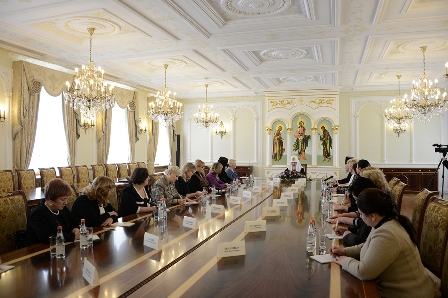 Встреча Патриарха Кирилла с представительницами Всеукраинской общественной организации «Союз православных женщин»