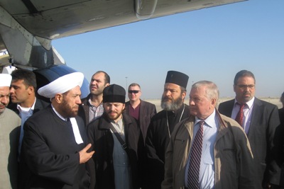 Встреча российской делегации в аэропорту Дамаска