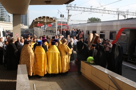Встреча Креста святого апостола Андрея Первозванного на Курском вокзале