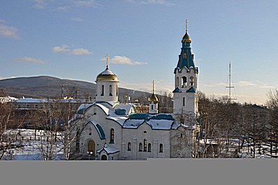 Воскресенский кафедральный собор Южно-Сахалинской епархии, где 9 февраля 2014 года произошла трагедия