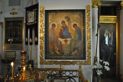 В храм св. Николая в Толмачах на 4 дня принесена икона «Троица» святого Андрея Рублева