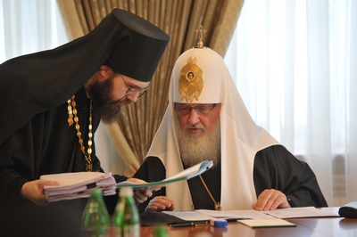 Святейший Патриарх и архимандрит Савва (Тутунов)